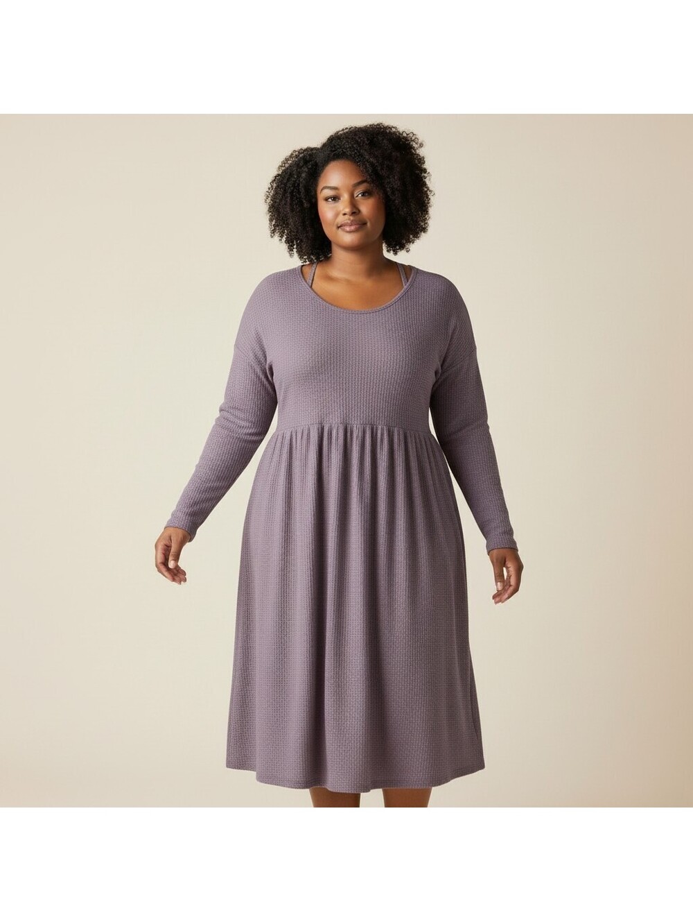 Maurices Dress Women XL Gray Sheath Short Long Sleeve Rayon Stretch Casual